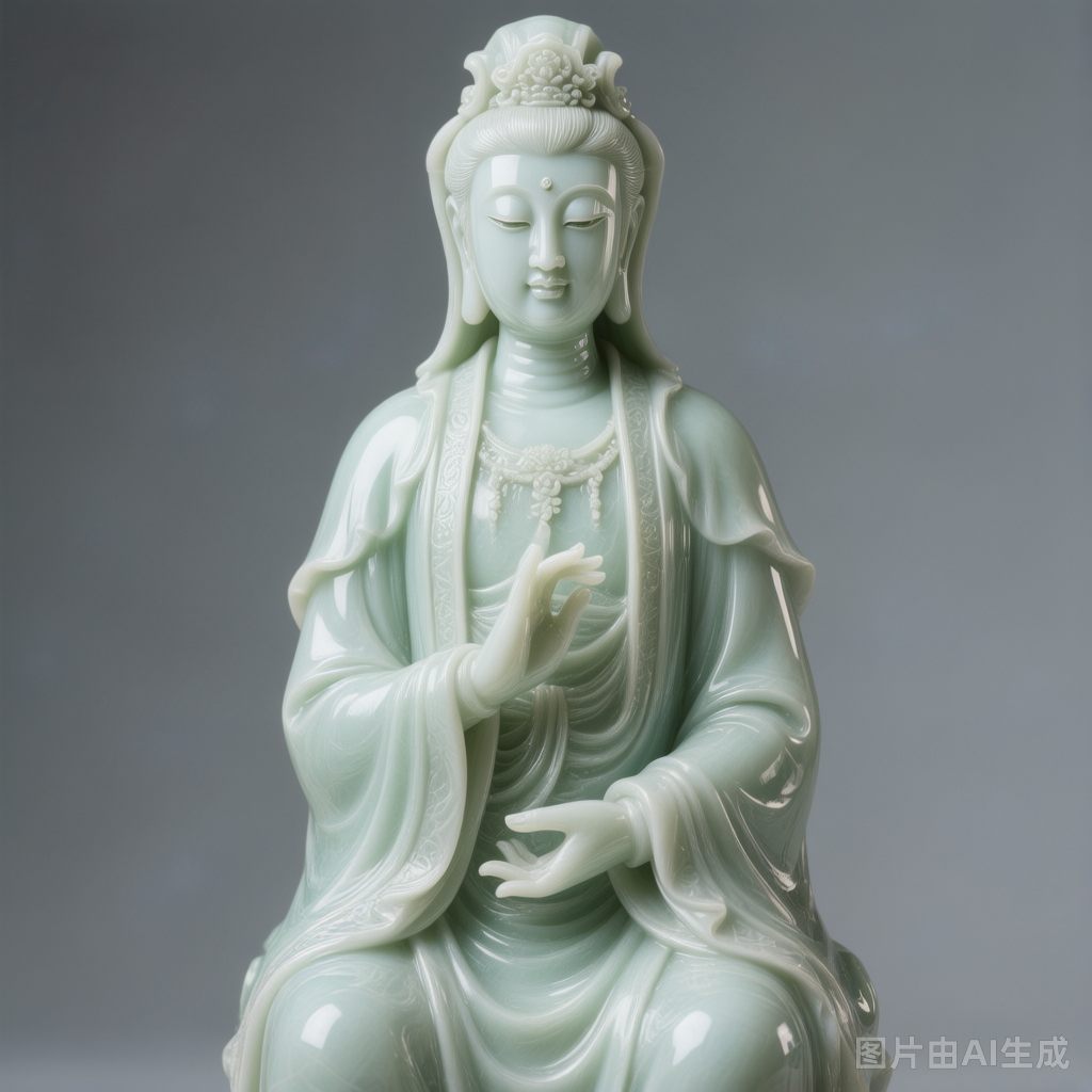 白瓷观音摆件